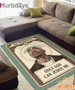 Tupac Only God Can Judge Me Rectangle Rug