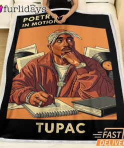 Tupac Poetry Motion Book Blanket