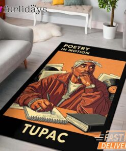 Tupac Poetry Motion Book Rectangle Rug