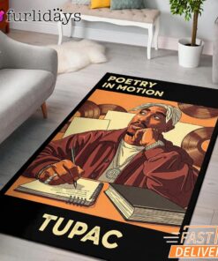 Tupac Poetry Motion Brown Rectangle Rug