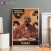 Tupac Poetry Motion Orange Canvas, Rap Lengends Poster