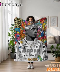 Tupac Real Vision Graffiti Blanket