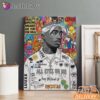 Tupac Real Vision Graffiti Canvas, Rap Lengends Poster
