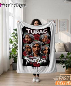 Tupac Roses Thug Life Blanket