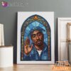 Tupac Saint Blessing Canvas, Rap Lengends Poster