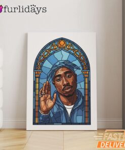 Tupac Saint Blessing Canvas, Rap Lengends Poster