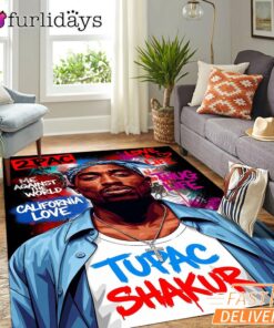 Tupac Shakur California Love Rectangle Rug