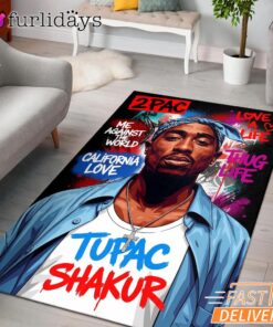 Tupac Shakur California Love Rectangle Rug