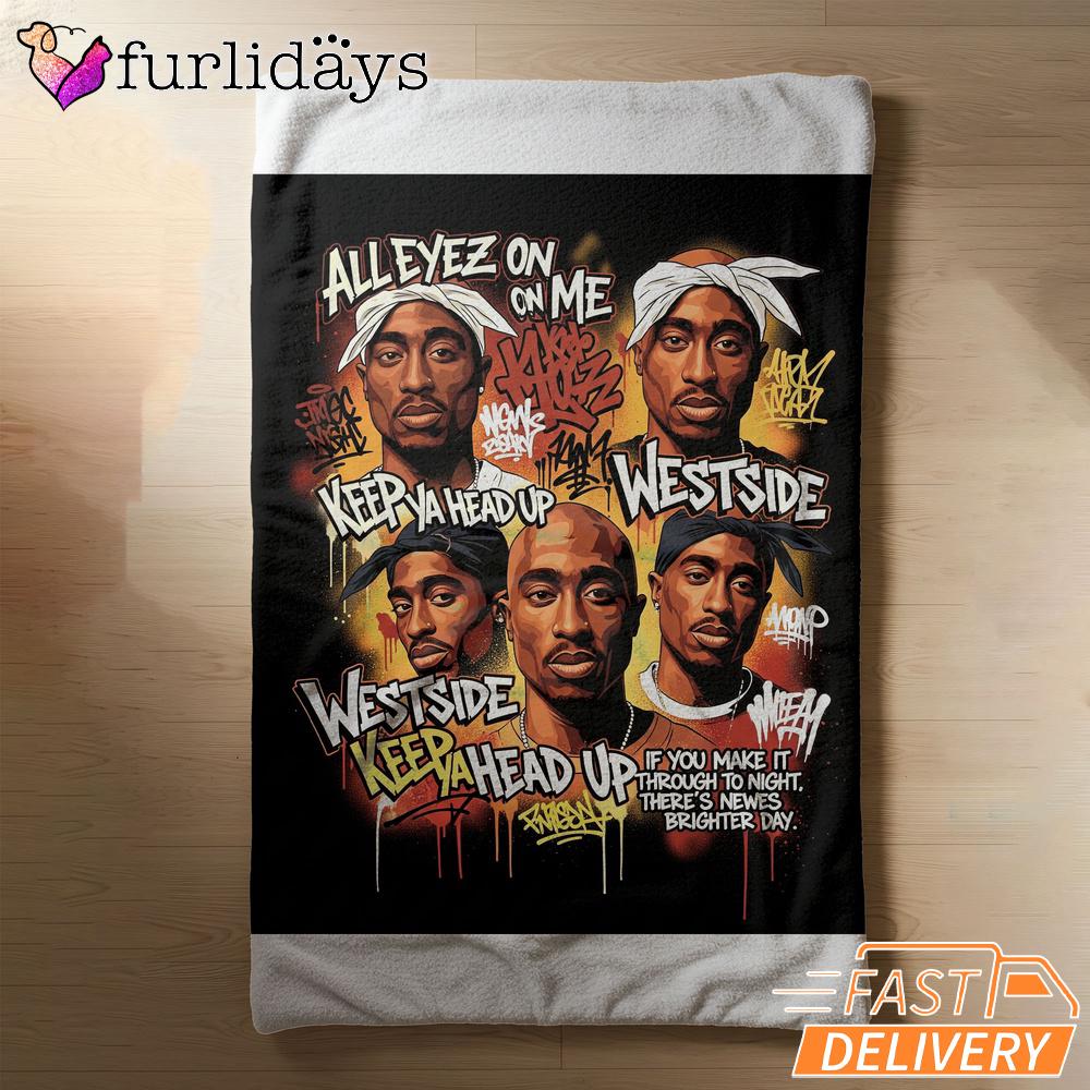 Tupac Shakur Colorful Graffiti Blanket Tupac Shakur Colorful Graffiti Blanket