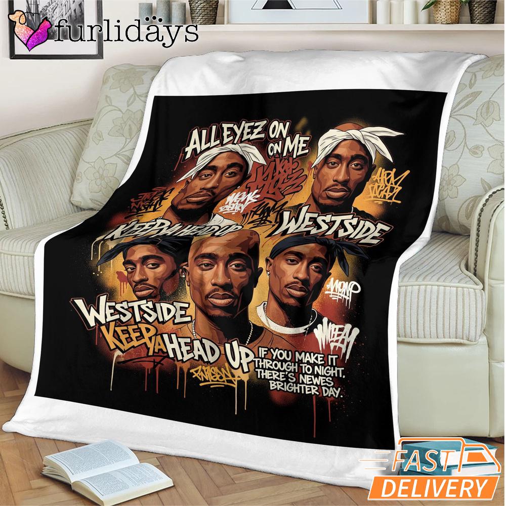 Tupac Shakur Colorful Graffiti Blanket Tupac Shakur Colorful Graffiti Blanket