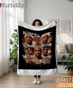 Tupac Shakur Colorful Graffiti Blanket