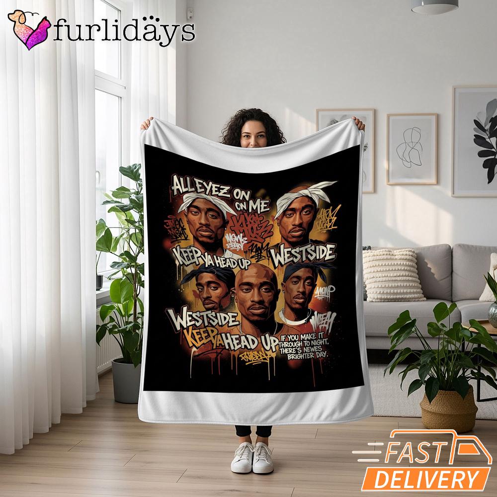 Tupac Shakur Colorful Graffiti Blanket Tupac Shakur Colorful Graffiti Blanket