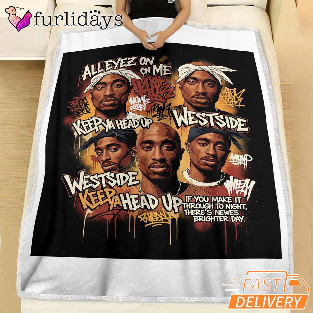 Tupac Shakur Colorful Graffiti Blanket Tupac Shakur Colorful Graffiti Blanket