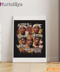 Tupac Shakur Colorful Graffiti Canvas, Rap Lengends Poster