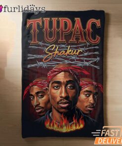 Tupac Shakur Group Portrait Blanket