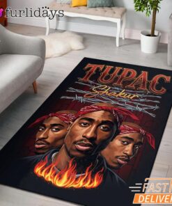 Tupac Shakur Group Portrait Rectangle Rug