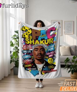 Tupac Shakur King Graffiti Blanket