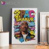 Tupac Shakur King Graffiti Canvas, Rap Lengends Poster