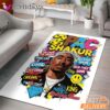 Tupac Shakur King Graffiti Rectangle Rug