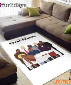 Tupac Shakur Memorial Rectangle Rug