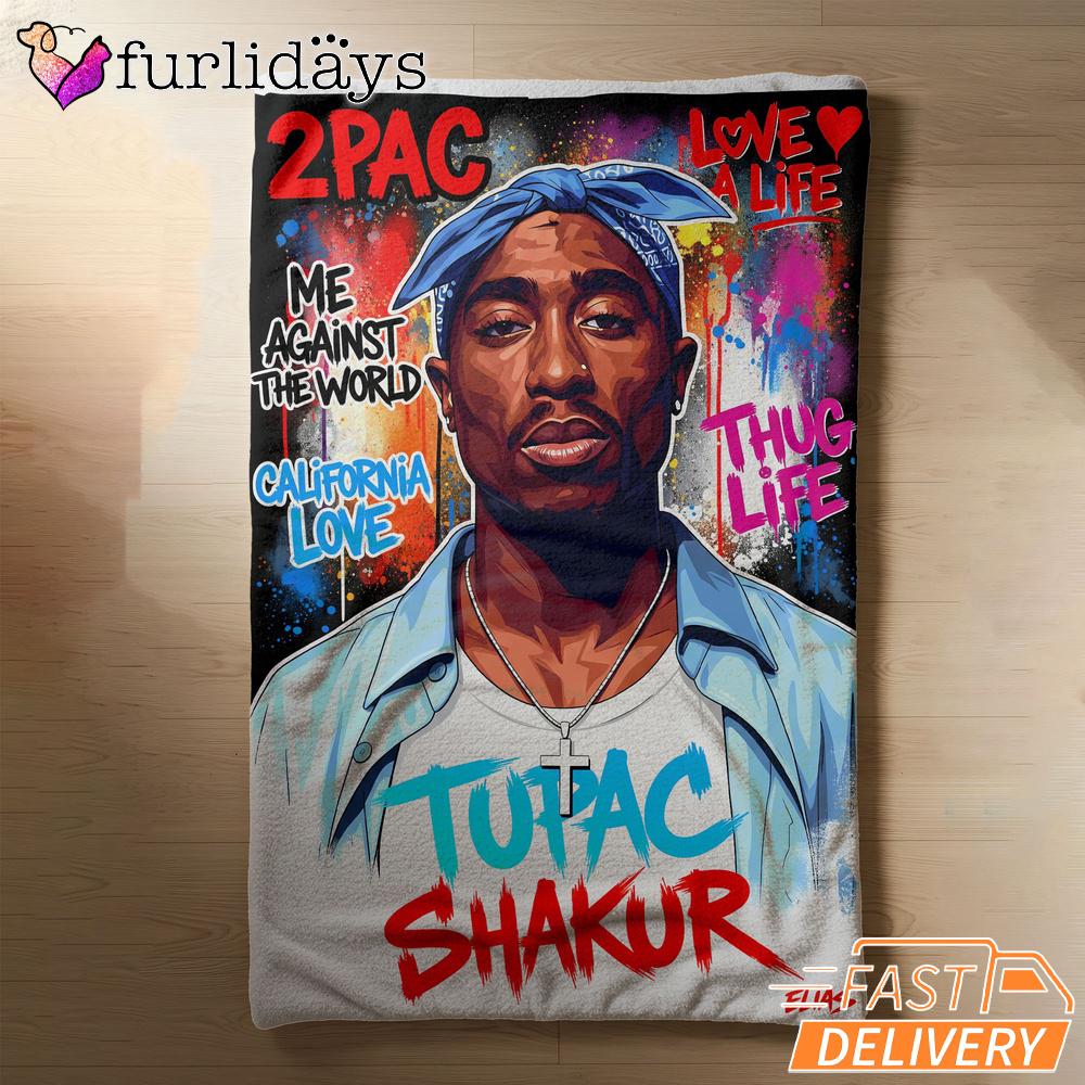 Tupac Shakur Pop Art Blanket Tupac Shakur Pop Art Blanket