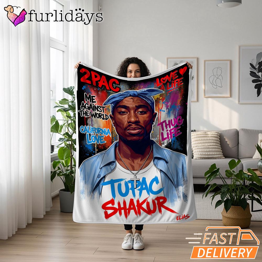 Tupac Shakur Pop Art Blanket Tupac Shakur Pop Art Blanket