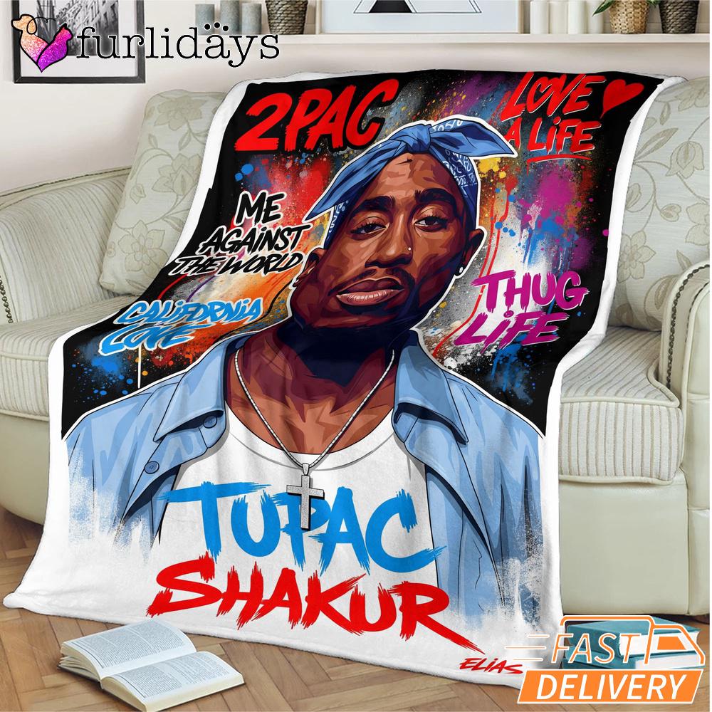 Tupac Shakur Pop Art Blanket Tupac Shakur Pop Art Blanket