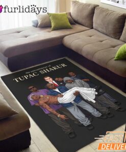 Tupac Shakur Respect Rectangle Rug
