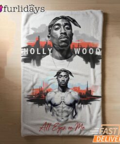 Tupac Street Legend Graffiti Blanket