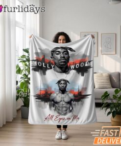 Tupac Street Legend Graffiti Blanket