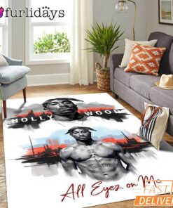 Tupac Street Legend Graffiti Rectangle Rug