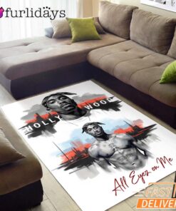 Tupac Street Legend Graffiti Rectangle Rug