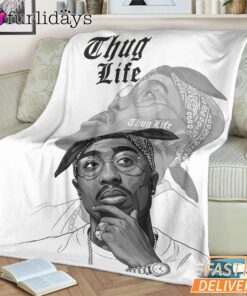 Tupac Thug Life Bandana Blanket