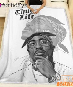 Tupac Thug Life Bandana Blanket