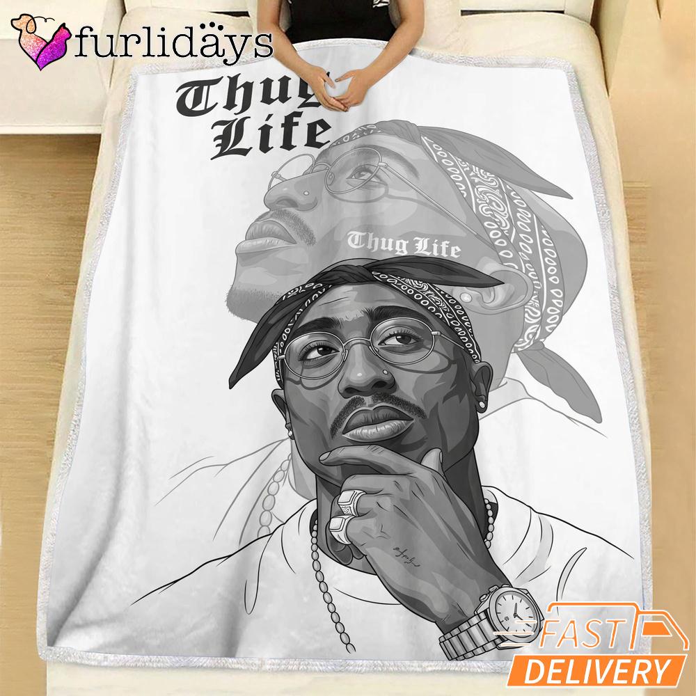 Tupac Thug Life Bandana Blanket Tupac Thug Life Bandana Blanket