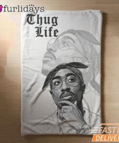 Tupac Thug Life Bandana Blanket