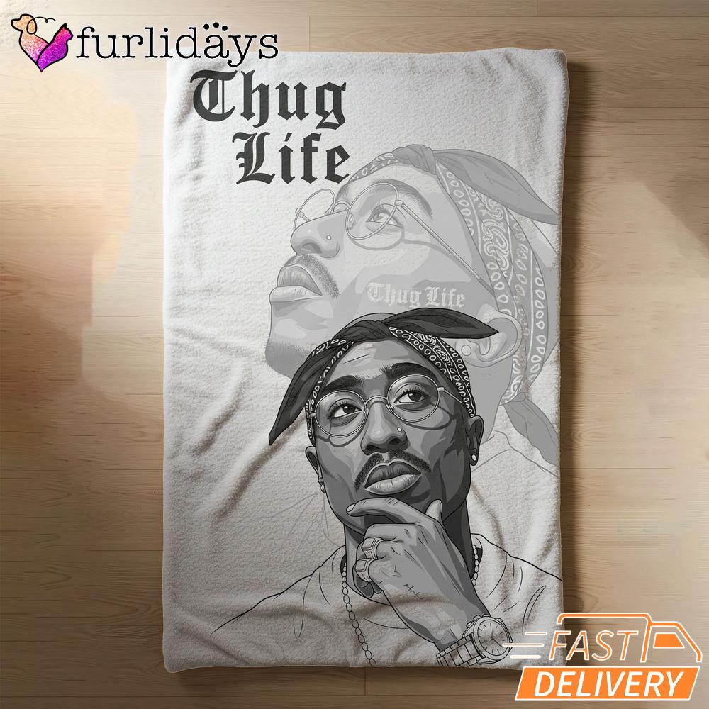 Tupac Thug Life Bandana Blanket Tupac Thug Life Bandana Blanket
