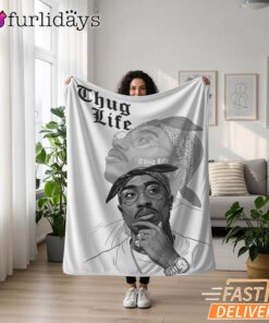 Tupac Thug Life Bandana Blanket