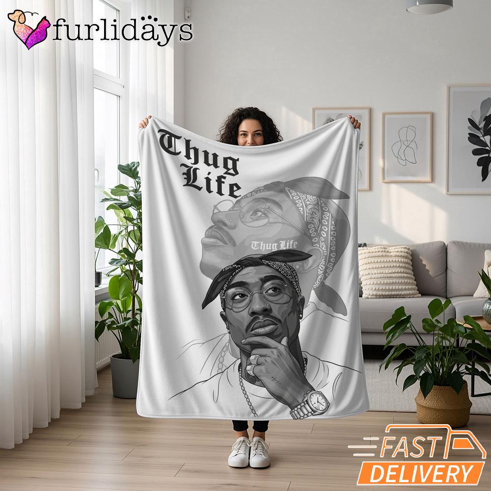 Tupac Thug Life Bandana Blanket Tupac Thug Life Bandana Blanket