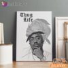 Tupac Thug Life Bandana Canvas, Rap Lengends Poster