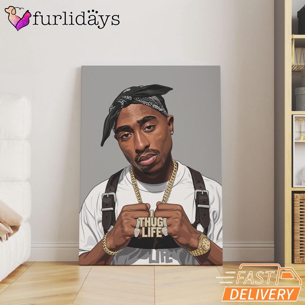 Tupac Thug Life Canvas, Rap Lengends Poster Tupac Thug Life Canvas, Rap Lengends Poster