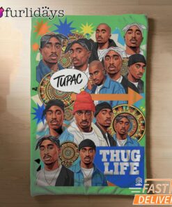 Tupac Thug Life Crew Graphic Blanket