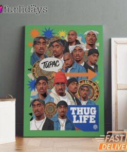 Tupac Thug Life Crew Graphic Canvas, Rap Lengends Poster