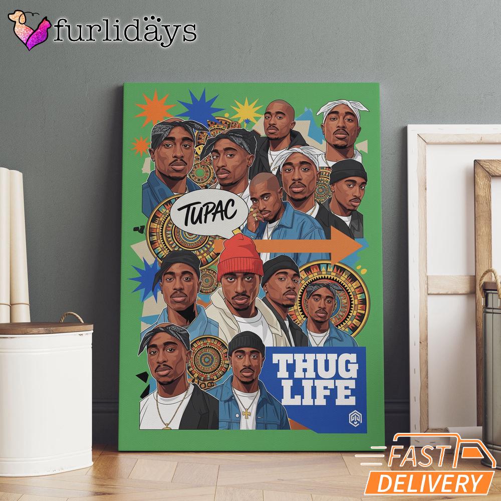 Tupac Thug Life Crew Graphic Canvas, Rap Lengends Poster Tupac Thug Life Crew Graphic Canvas, Rap Lengends Poster
