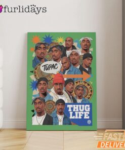 Tupac Thug Life Crew Graphic Canvas, Rap Lengends Poster