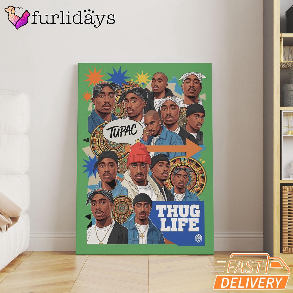 Tupac Thug Life Crew Graphic Canvas, Rap Lengends Poster Tupac Thug Life Crew Graphic Canvas, Rap Lengends Poster