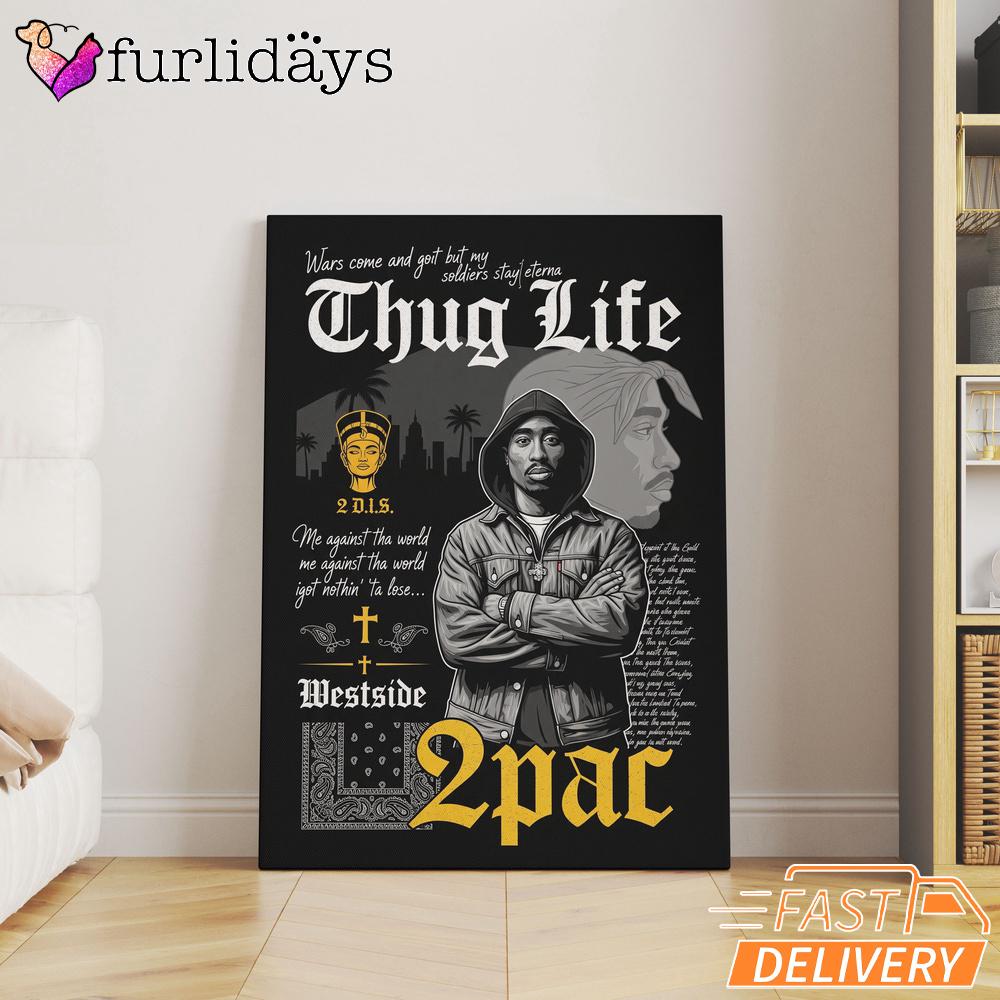 Tupac Thug Life Cross Canvas, Rap Lengends Poster Tupac Thug Life Cross Canvas, Rap Lengends Poster
