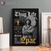 Tupac Thug Life Cross Canvas, Rap Lengends Poster