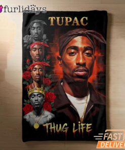 Tupac Thug Life Legendary Rap Blanket