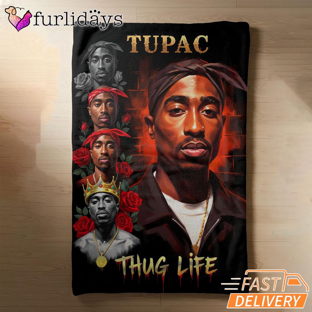 Tupac Thug Life Legendary Rap Blanket Tupac Thug Life Legendary Rap Blanket